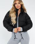 CROPPED MATTE PUFFER JACKET - LUNA