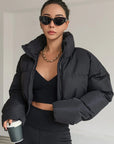 CROPPED MATTE PUFFER JACKET - LUNA