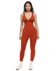 Deep V Shapewear with Chest Support Breathable High - Waisted Tummy Control Jumpsuit - LUNA