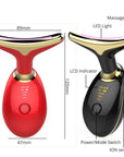 EMS RED LIGHT THERAPY FACE NECK LIFT WRINKLE REMOVER TIGHTEN MASSAGER - LUNA
