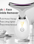 EMS RED LIGHT THERAPY FACE NECK LIFT WRINKLE REMOVER TIGHTEN MASSAGER - LUNA