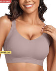 SEAMLESS JELLY BRA FULL COVERAGE PUSH UP NO UNDERWIRE BRA - LUNA