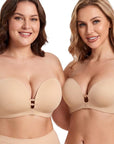 Strapless Front Closure Bra Anti-Slip Grip Wireless - LUNA