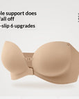 Strapless Front Closure Bra Anti-Slip Grip Wireless - LUNA