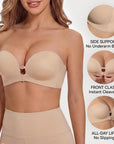 Strapless Front Closure Bra Anti-Slip Grip Wireless - LUNA