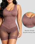 V-Shaped Wide Strap Faja Cincher Bodysuit With Diagonal Compression For Waist Shaping - LUNA