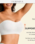 Women Non-Slip Bandeau Bras With Comfortable Strapless Bra Seamless Wireless Tube Top Soft Wireless Bra - LUNA