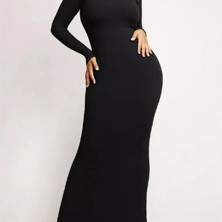 CASUAL SOFT LOUNGE LONG SLEEVE MAXI DRESS - LUNA