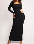 CASUAL SOFT LOUNGE LONG SLEEVE MAXI DRESS - LUNA