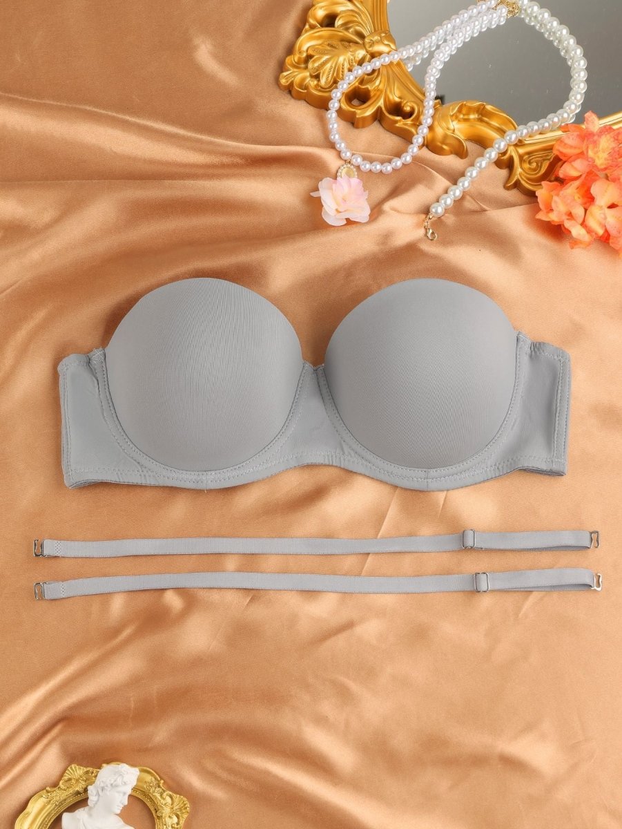 Convertible Strapless Minimizer Bandeau Bra Underwire Unlined for Large Bust - LUNA