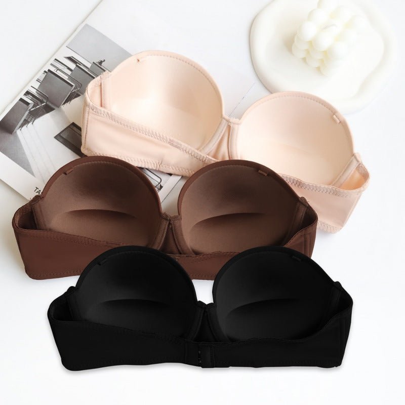 Convertible Strapless Minimizer Bandeau Bra Underwire Unlined for Large Bust - LUNA
