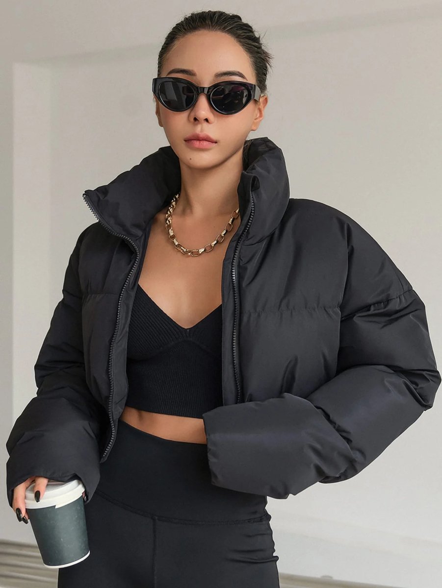 CROPPED MATTE PUFFER JACKET - LUNA