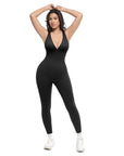 Deep V Shapewear with Chest Support Breathable High - Waisted Tummy Control Jumpsuit - LUNA