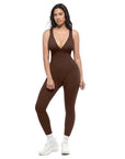Deep V Shapewear with Chest Support Breathable High - Waisted Tummy Control Jumpsuit - LUNA