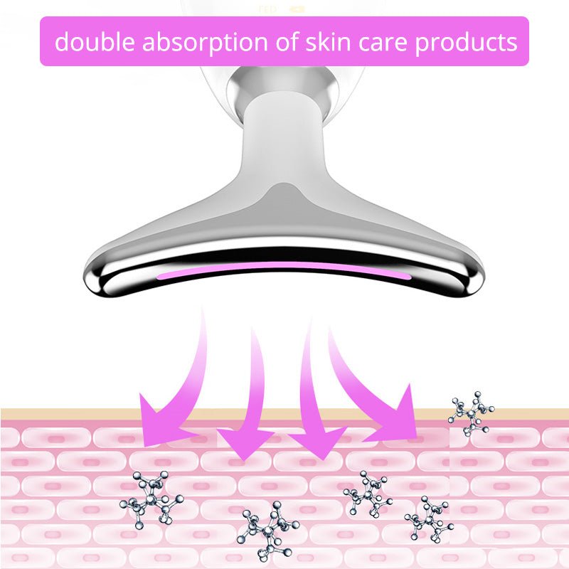 EMS RED LIGHT THERAPY FACE NECK LIFT WRINKLE REMOVER TIGHTEN MASSAGER ...