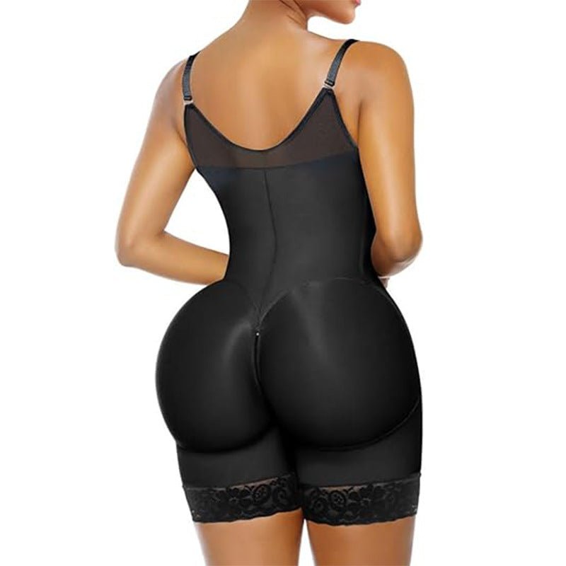 FAJAS COLOMBIANAS LOW CUT SHAPEWEAR TUMMY CONTROL BUTT LIFTER SHAPER WITH ZIPPER CROTCH DETACHABLE SHOULDER STRAP - LUNA