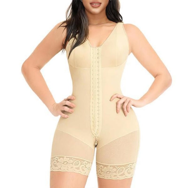 FAJAS COLOMBIANAS SHAPEWEAR FOR WOMEN TUMMY CONTROL POST SURGERY FULL BODY SHAPER BUTT LIFTER WITH ZIPPER CROTCH - LUNA