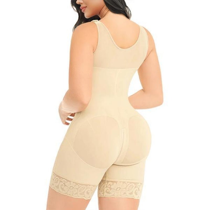 FAJAS COLOMBIANAS SHAPEWEAR FOR WOMEN TUMMY CONTROL POST SURGERY FULL BODY SHAPER BUTT LIFTER WITH ZIPPER CROTCH - LUNA