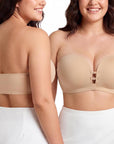Strapless Front Closure Bra Anti-Slip Grip Wireless - LUNA