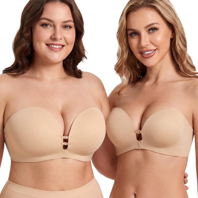 Strapless Front Closure Bra Anti-Slip Grip Wireless - LUNA