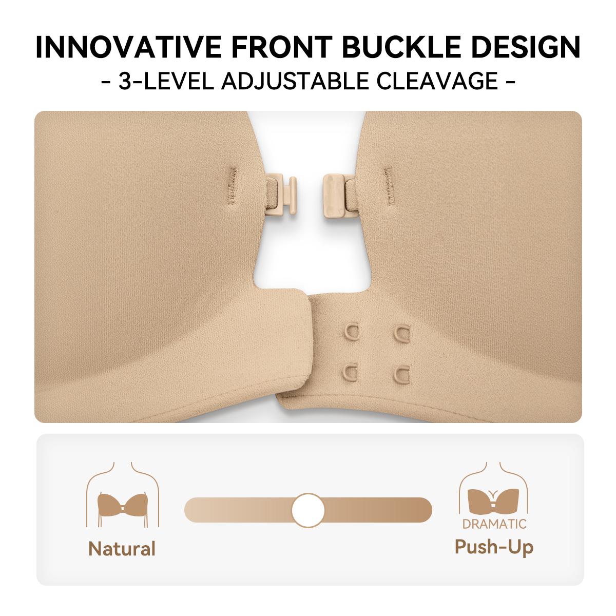 Strapless Front Closure Bra Anti-Slip Grip Wireless - LUNA