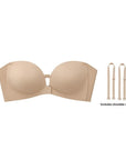 Strapless Front Closure Bra Anti-Slip Grip Wireless - LUNA