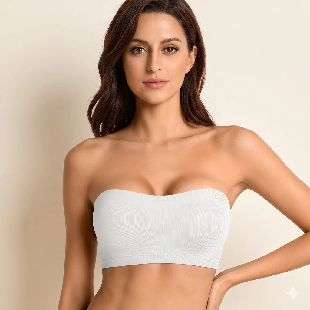 Women Non-Slip Bandeau Bras With Comfortable Strapless Bra Seamless Wireless Tube Top Soft Wireless Bra - LUNA
