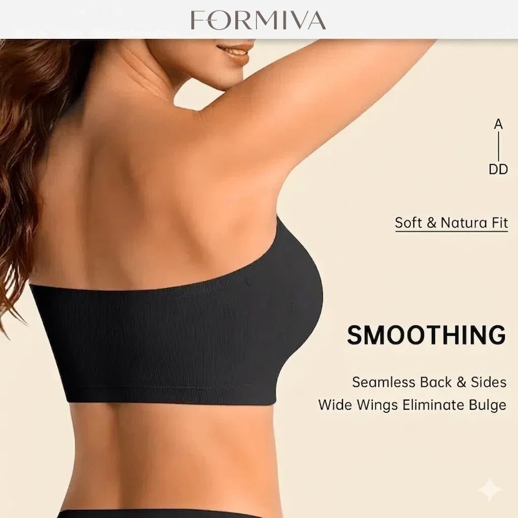 Women Non-Slip Bandeau Bras With Comfortable Strapless Bra Seamless Wireless Tube Top Soft Wireless Bra - LUNA
