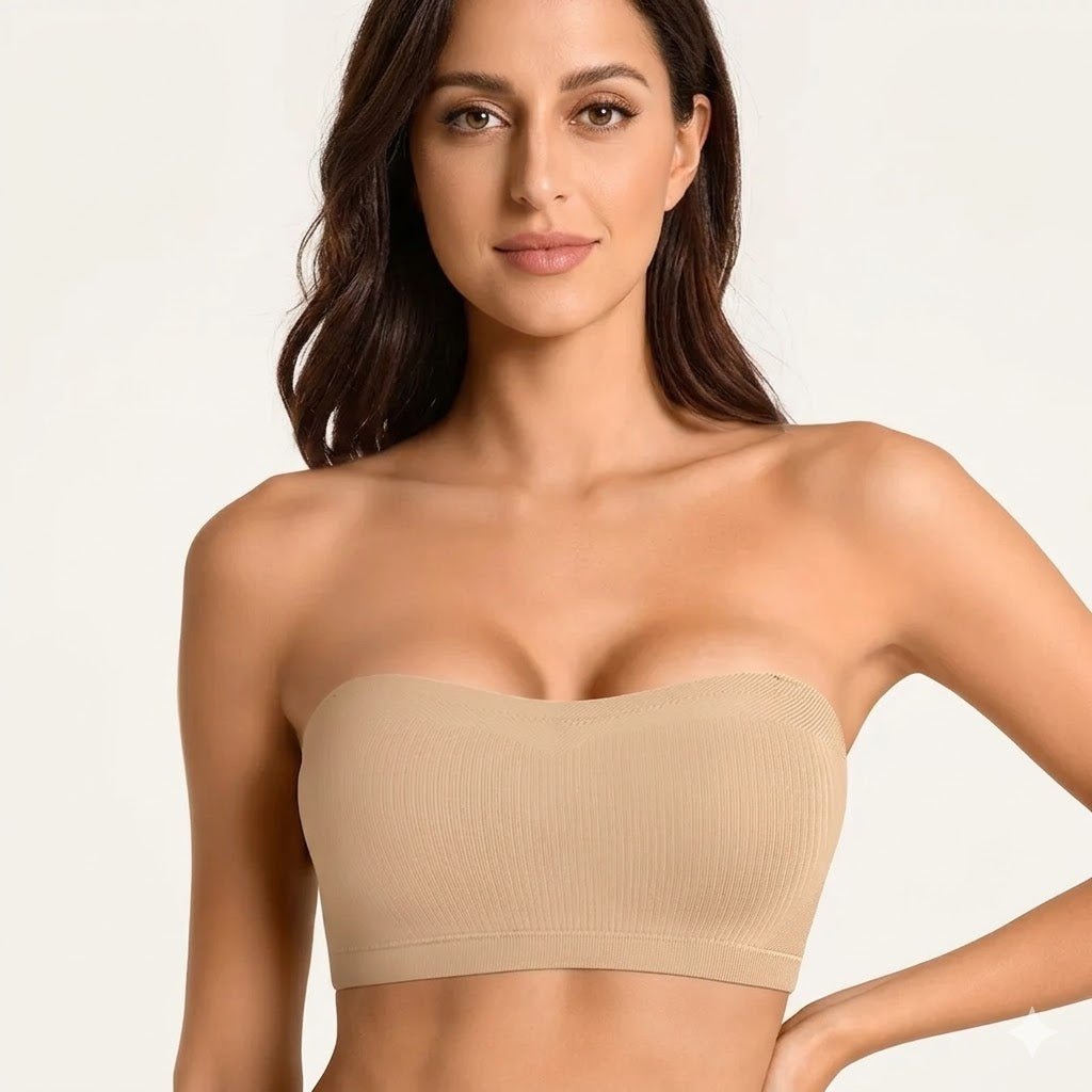Women Non-Slip Bandeau Bras With Comfortable Strapless Bra Seamless Wireless Tube Top Soft Wireless Bra - LUNA